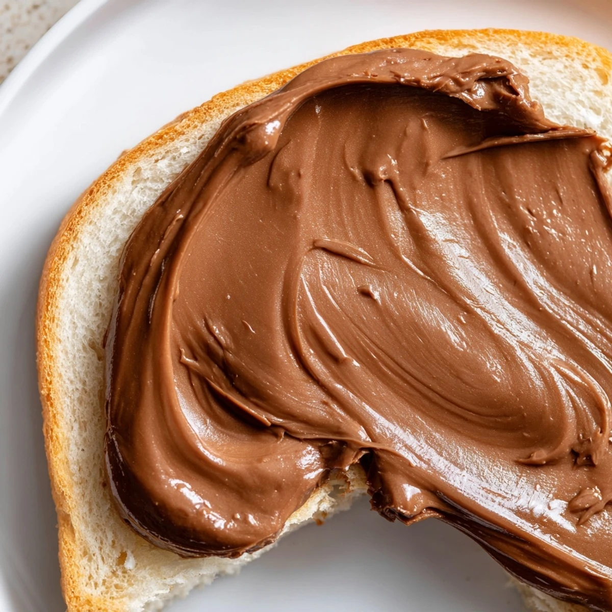 A close-up of Chocolate Spread with Bread, ready to serve alongside a steaming mug of coffee.