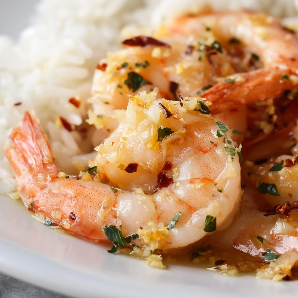 Lemon Garlic Shrimp Rice