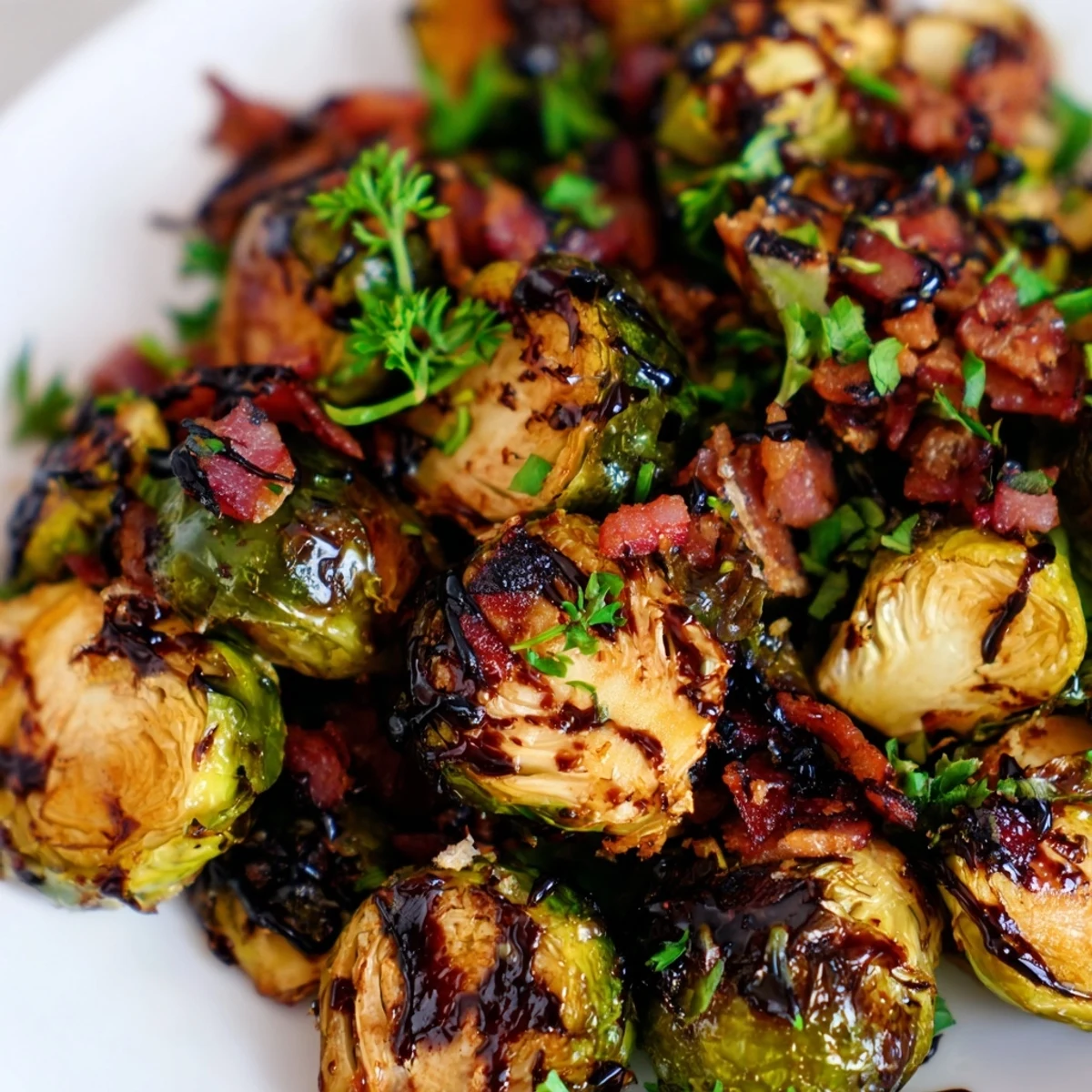 Fresh parsley garnish adds a bright green pop beside smoky, crisp halal turkey bacon pieces.
