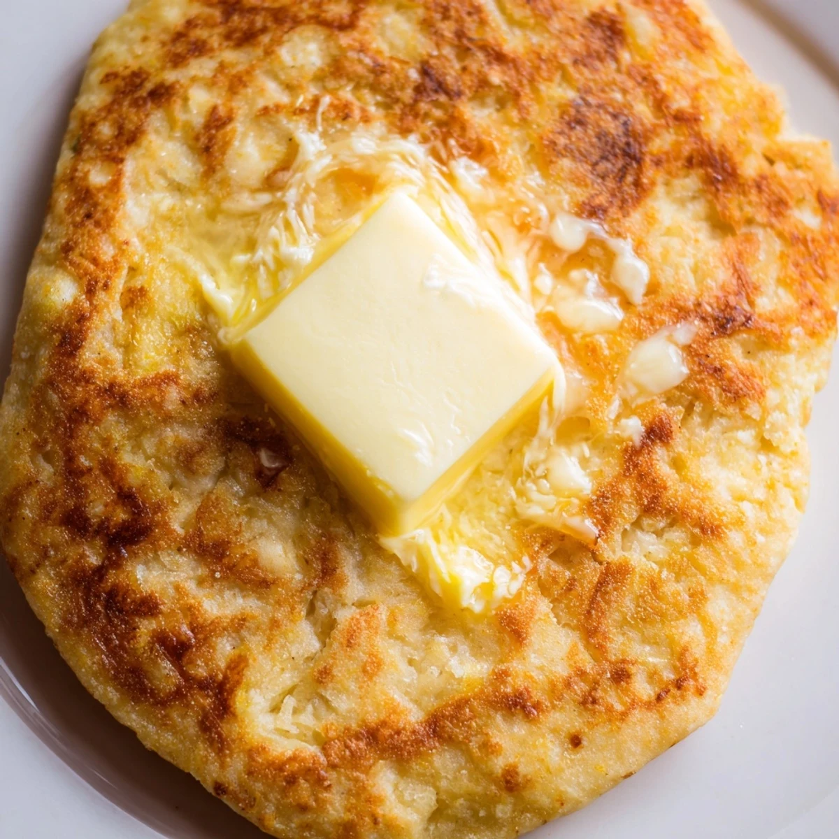 Golden-brown Irish soda farls sizzling on a griddle, ready to serve warm with melted butter for a rustic breakfast.