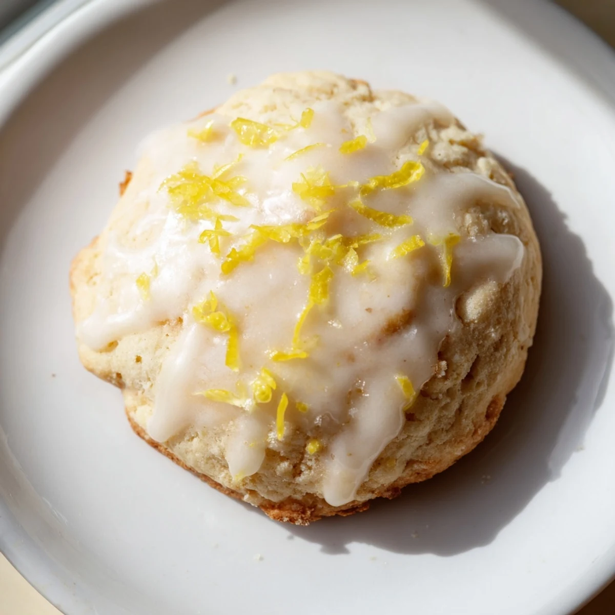 Freshly baked Lemon Ricotta Cookies with glaze on a wire rack, showing soft centers and bright lemon icing.
