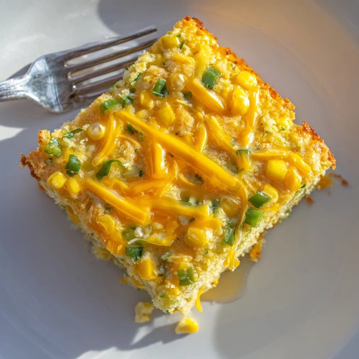 Moist cornbread squares topped with vibrant lime honey glaze and fresh jalapeño pieces