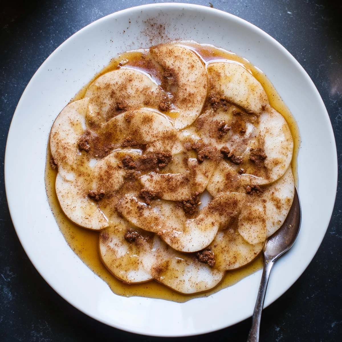 Steamy Instant Pot cinnamon apples with buttery glazed pieces ready for dessert topping