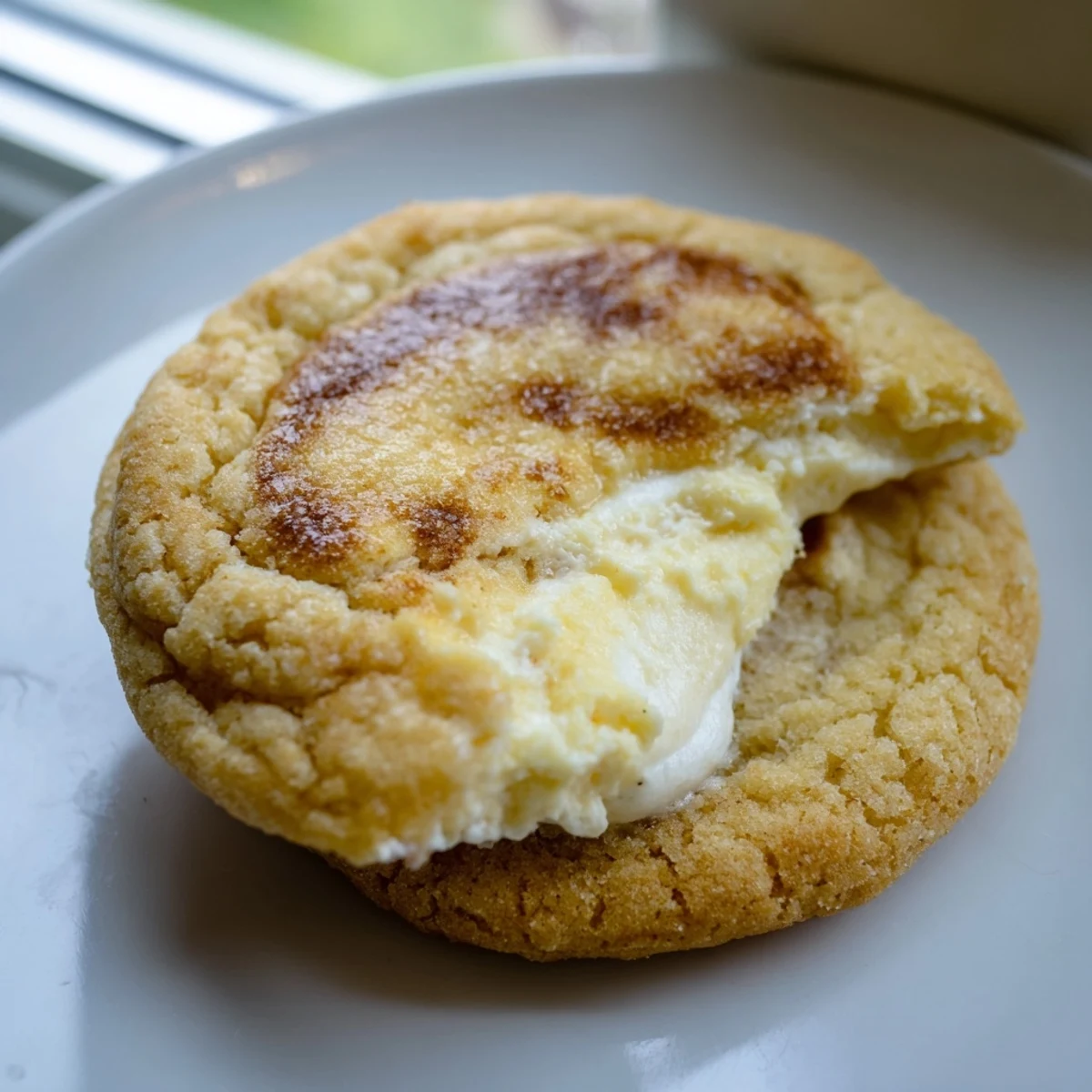 Golden caramelized sugar tops these soft baked creme brulee cookies with creamy centers