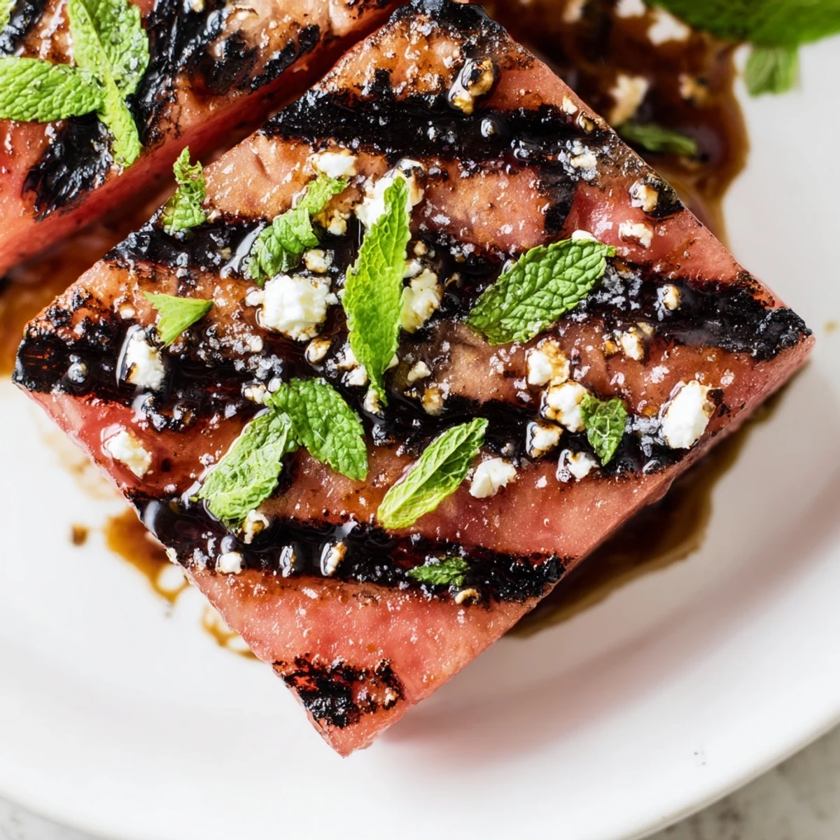 Juicy watermelon steak recipe featuring caramelized grill marks and aromatic paprika lime marinade