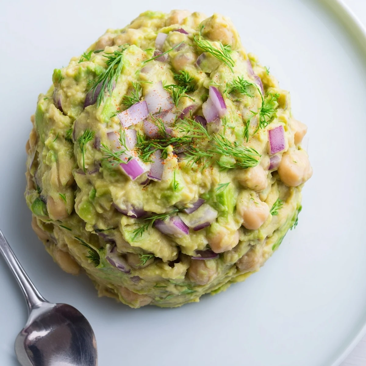 Weeknight Smashed Chickpea Avocado Pickle sandwich filling, chunky texture, fresh cilantro