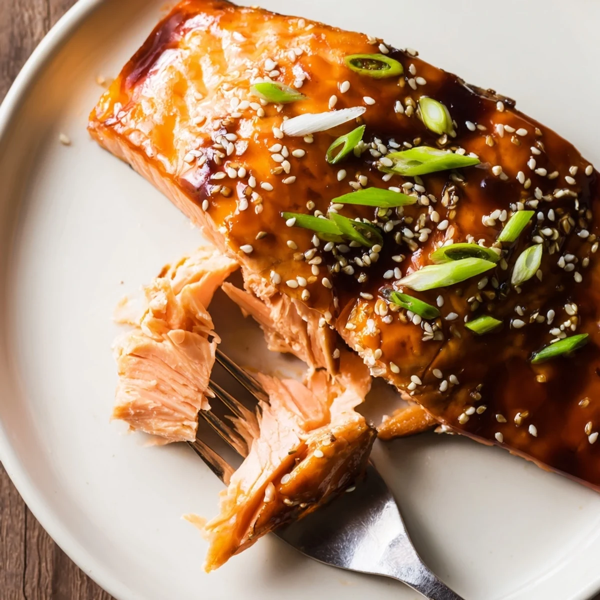 Weeknight ready Gluten Free Teriyaki Salmon Recipe flaky oven baked, fragrant with ginger