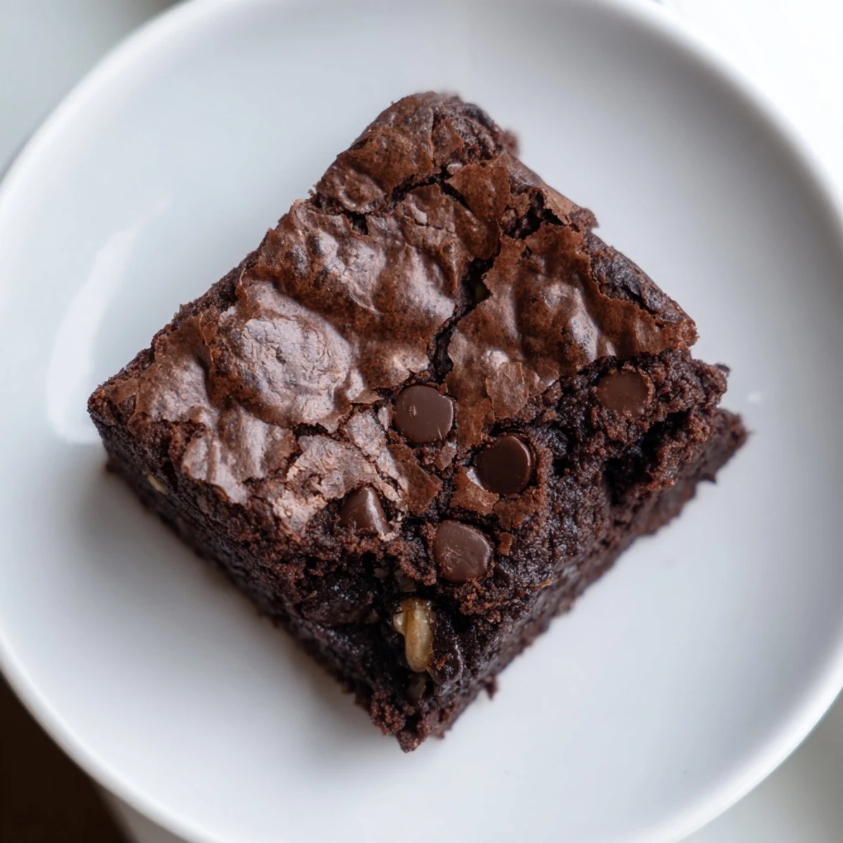 Dark chocolate brownies served warm with a gooey center and crisp edges