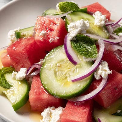 Watermelon Feta Mint Salad